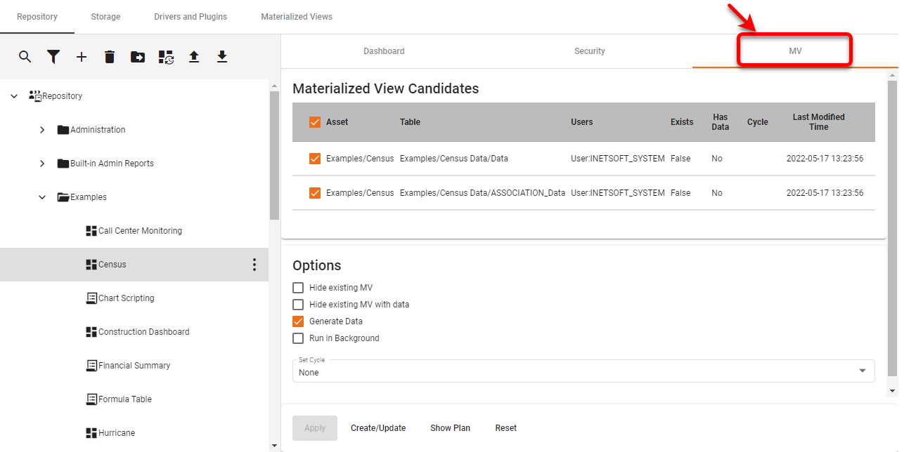 data cache setup