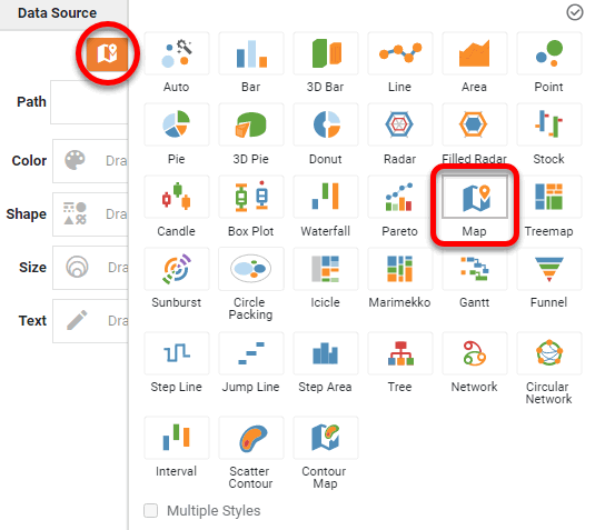 select map data source